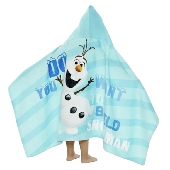 Disney Frozen “OLAF” Kids Beach / Bath Wrap Towel in Blue 25” X 50” - Picture 1 of 9